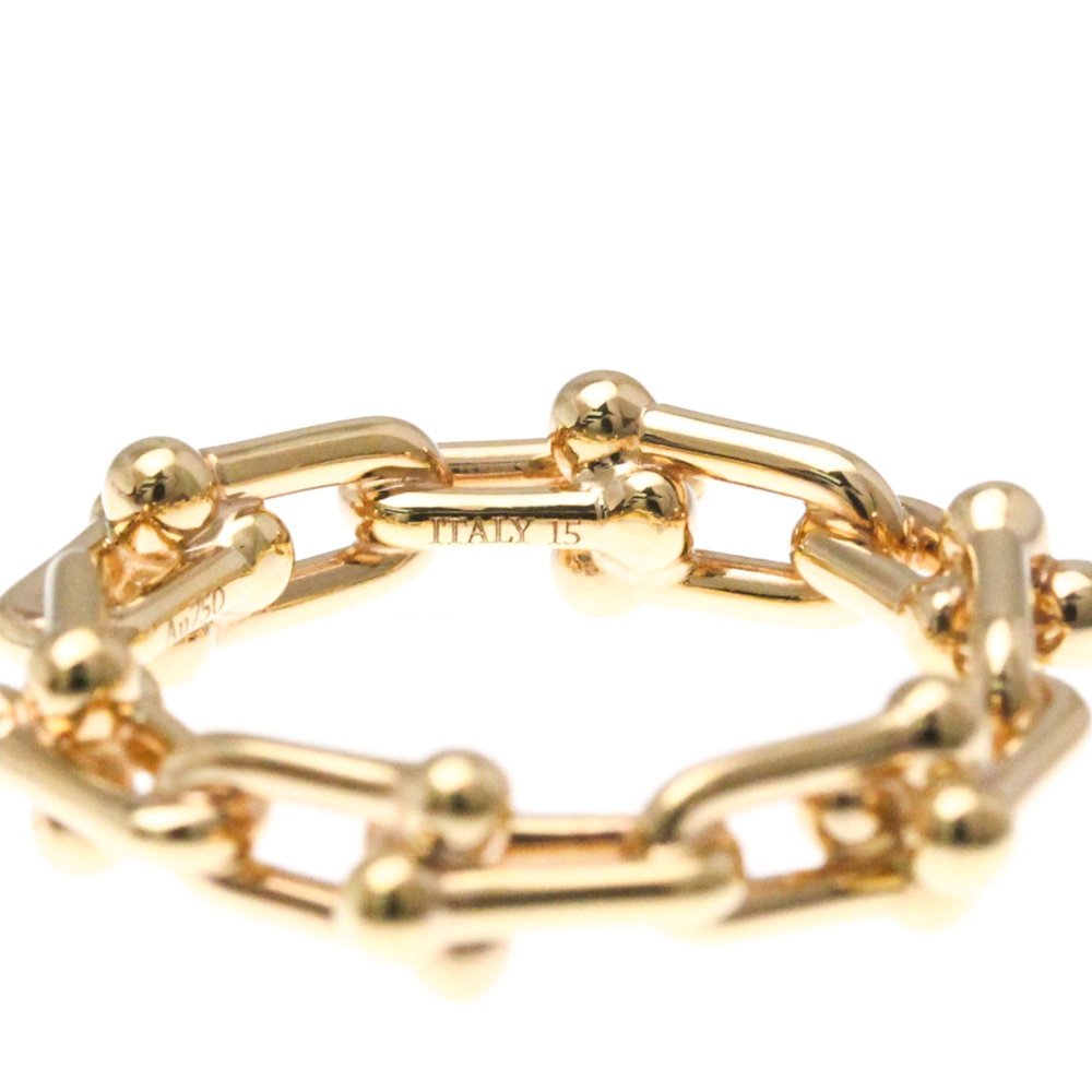 Tiffany Hardware Ring Micro Link Pink Gold (18K) Fashion No Stone Band Ring - Picture 8 of 8